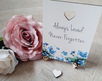 Cremation FMN Plaque - Funeral Gift / Sympathy Gift / Loss of a Loved One / Heart in their Hand / Forget Me Not / Bereavement Gift