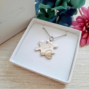 Jigsaw Pendant - Funeral Gift / Baby Loss / Sympathy Gift / Missing Piece / Heart in their Hand