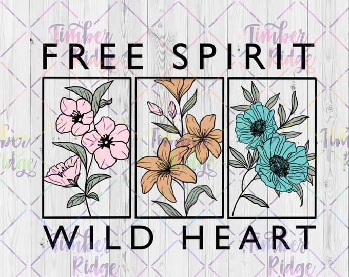 UV DTF Decal | Free Spirit Wild Heart Tumbler Decal | Glass Can Sticker