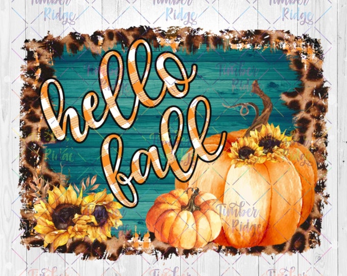 UV DTF Decal Hello Fall Tumbler Decal UV Decal