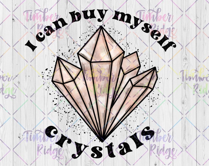 UV DTF Decal | I Can Buy Myself Crystals Tumbler Decal | Glass Can Sticker