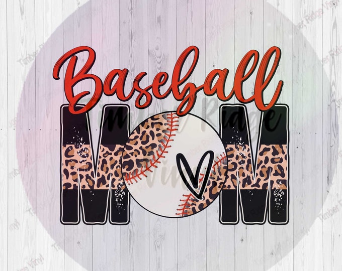 UV DTF Decal - Baseball Mom Decal , Baseball Mom Tumbler , Baseball Mama Decal , Tumbler Decal , Animal Print