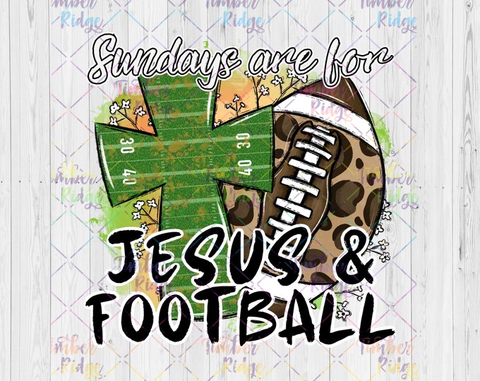 UV DTF Decal Jesus & Football Tumbler Decal