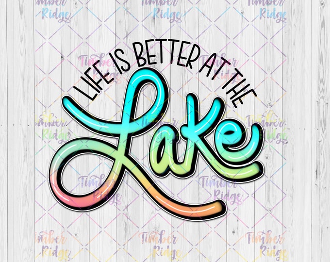 UV DTF Decal | Life Is Better At The Lake Decal | Lake Junkie Sticker