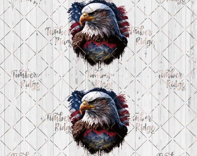 UV DTF Decal | Eagle Decal | Patriotic Sticker