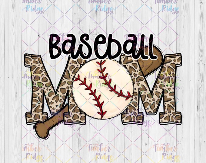 UV DTF Decal - Baseball Mom Decal , Baseball Mom Tumbler , Baseball Mama Decal , Tumbler Decal , Animal Print