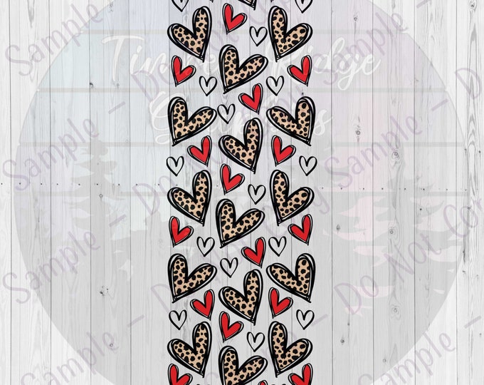 UV DTF Pen Wrap, Hearts Pen Wrap , Pen Wraps , Vinyl Pen Wrap ,  Gift for Her ,  Glitter Pen Wrap