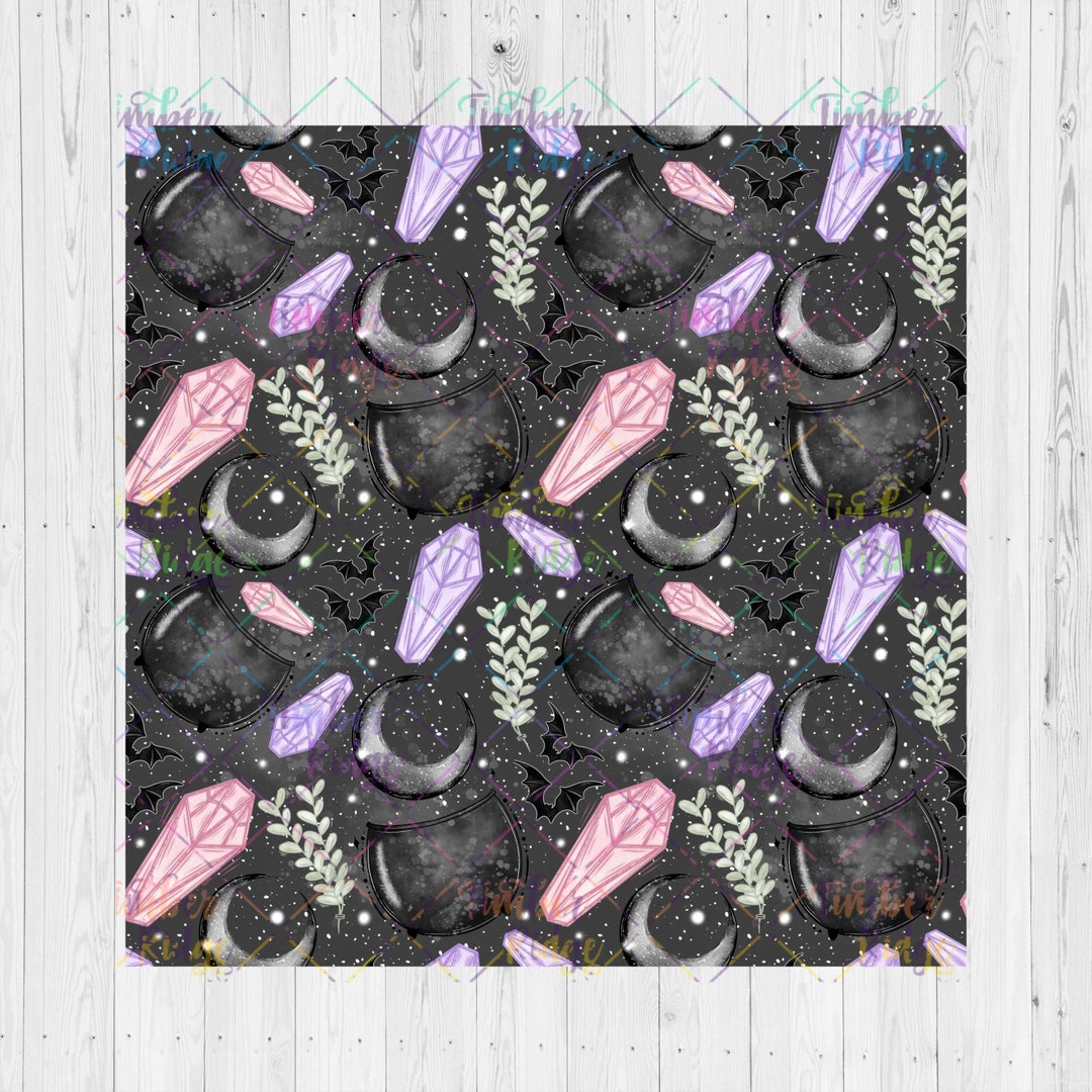 Crystal Cauldron Vinyl , Witchy Vinyl , Clear Cast Sheets , Printed ...