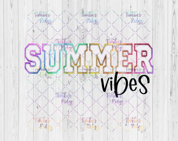 UV DTF Decal | Summer Vibes Decal | Summer Sticker