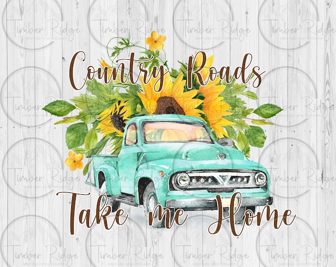 UV DTF Decal | Country Road Take Me Home  |  Country Roads Take Me Home Decal | Tumbler Decal