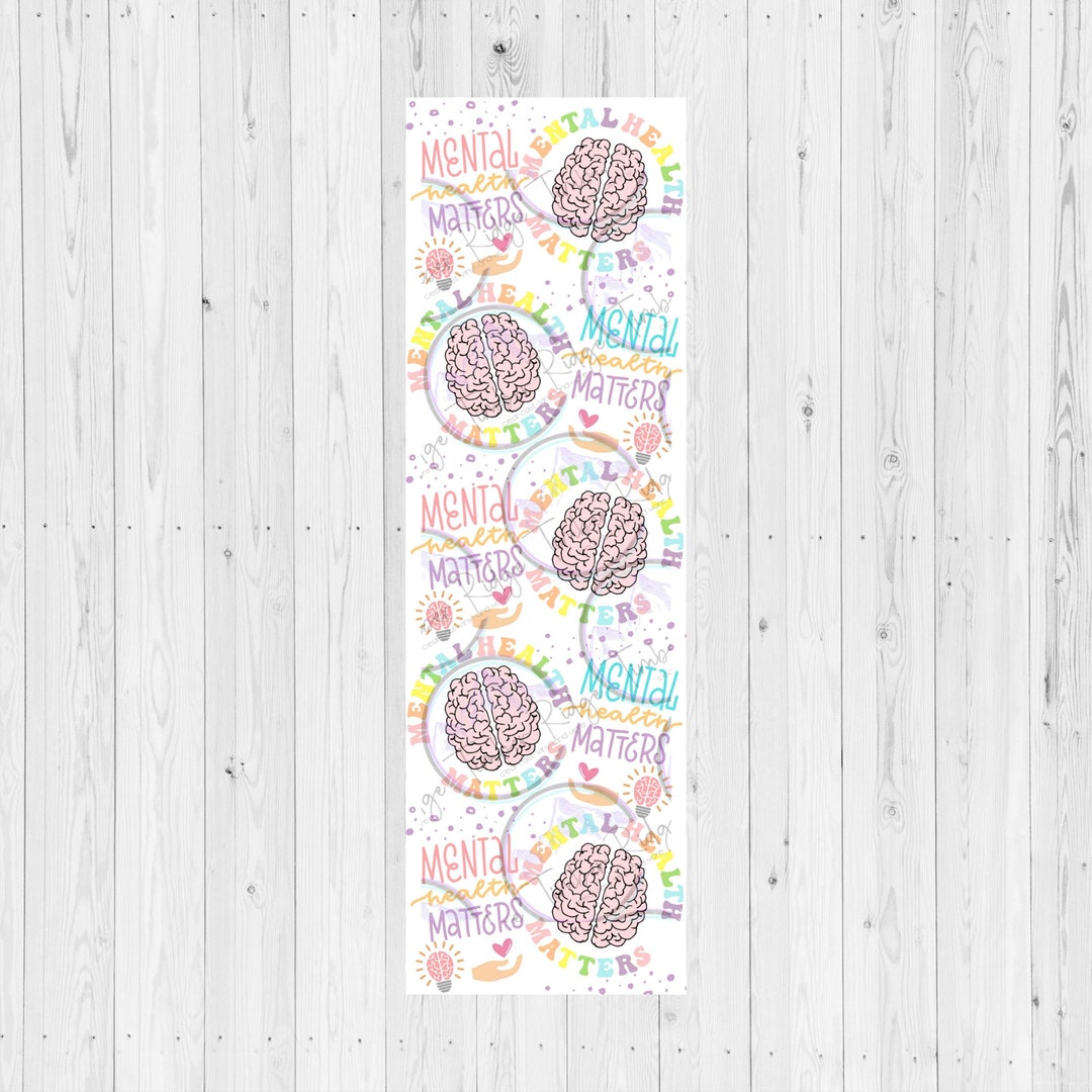 Mental Health Matters Awareness Pen Wrap Clear Cast Pen Wraps Epoxy Pen