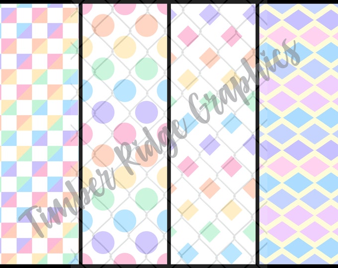 Pen Wrap File Set - Rainbow Geometric - PNG Digital Download