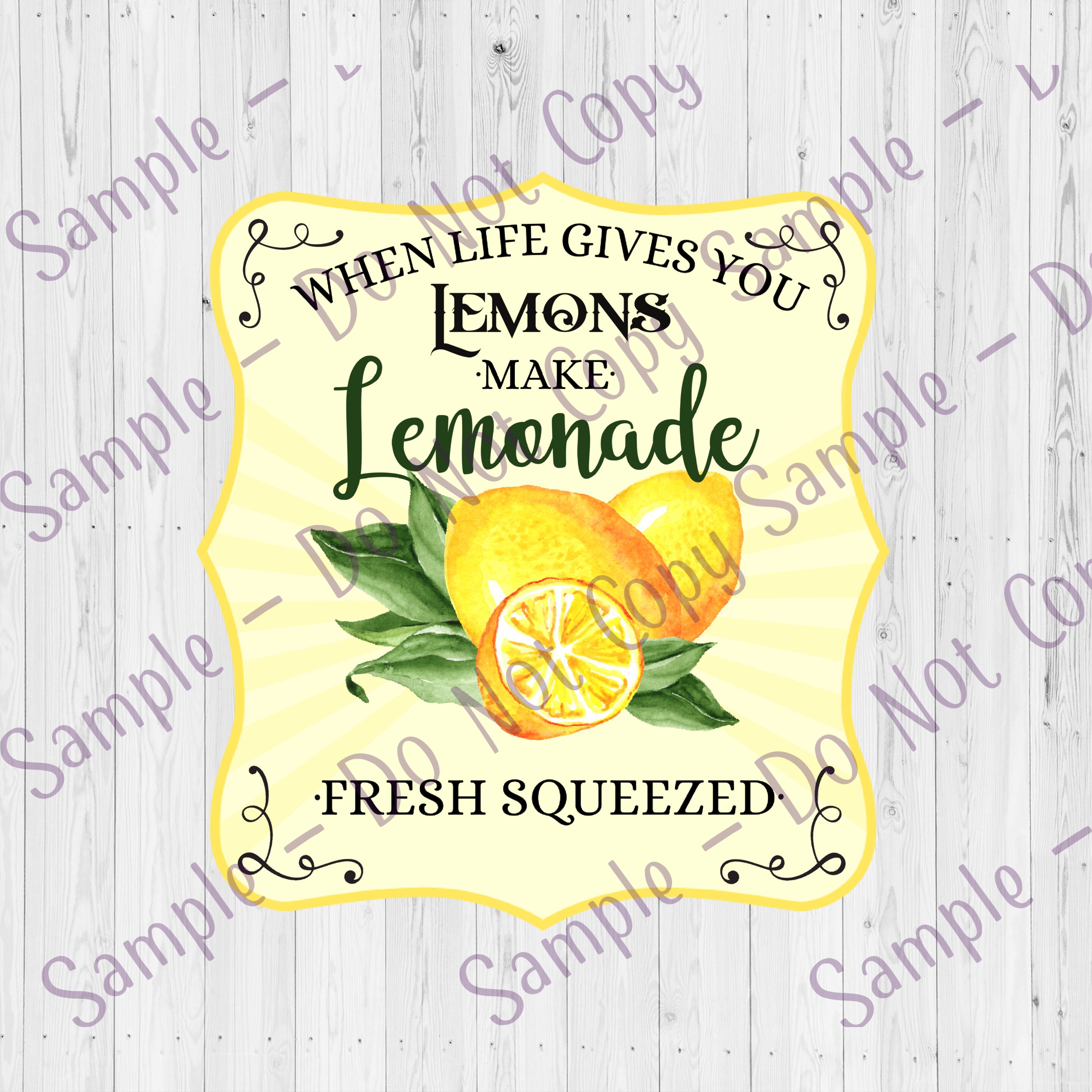 Clear Cast Decals , When Life Gives You Lemons , Tumbler Decal