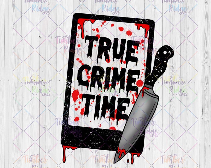 UV DTF Decal | True Crime Time Decal | Tumbler Decal
