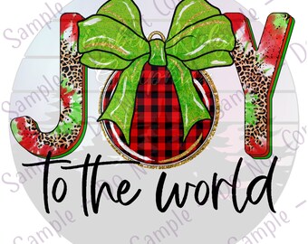 Joy to the World Clear Cast Decals , Christmas Tumbler Decal , Joy To the World Tumbler Decal