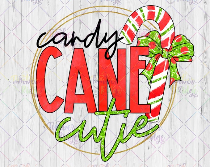 UV DTF Candy Cane Cutie Decal , UV Decal ,  Christmas Tumbler Decal , Christmas Tumbler Decal