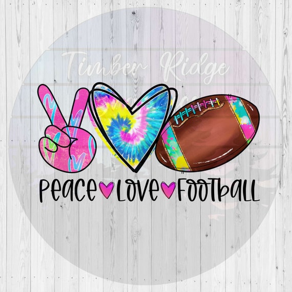 Peace Love Football Tumbler Decal Peace Love Football Clear | Etsy