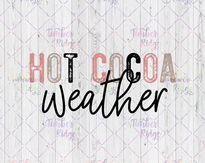 UV DTF Decal Hot Cocoa Weather , Winter Tumbler Decal , UV Tumbler Decal