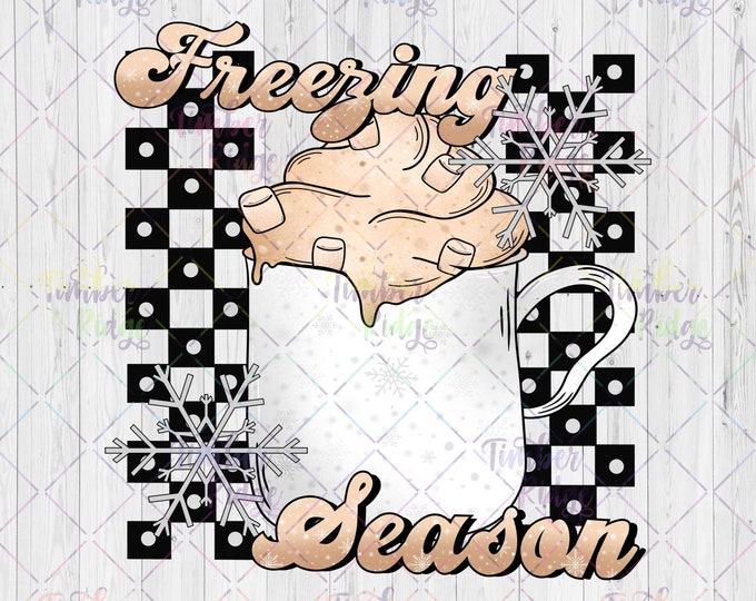 UV DTF Decal Freezing Season ,  Tumbler Decal , UV Tumbler Decal