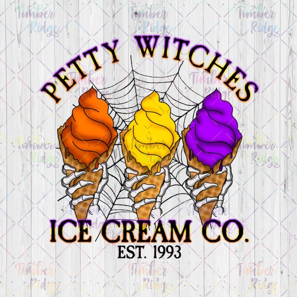 UV DTF Decal Pretty Witches Ice Cream Co. Tumbler Decal