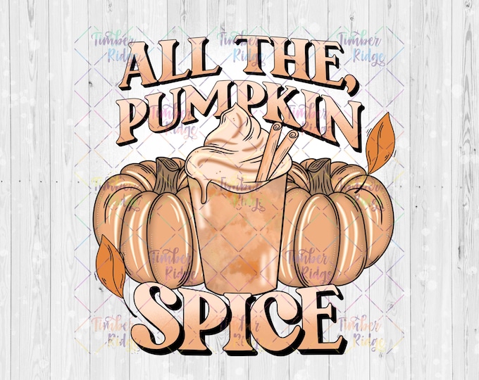 UV DTF Decal Pumpkin Spice Decal , Fall Tumbler Decal