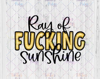 UV DTF Decal | Ray of F*cking Sumshine | Summer Tumbler Decal