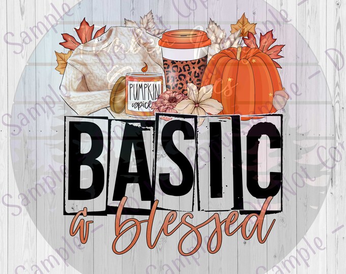 Basic And Blessed Tumbler Decal - Clear Cast Decals -  Christmas Tumbler Decal - Clear Cast Tumbler Decal