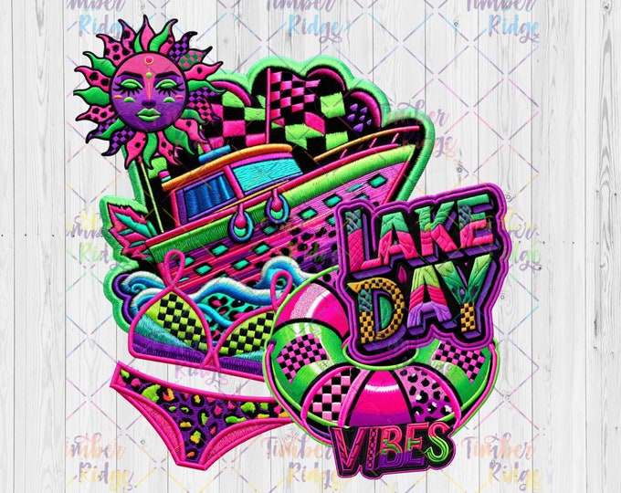 UV DTF Decal | Lake Life Decal | UV Neon Sticker