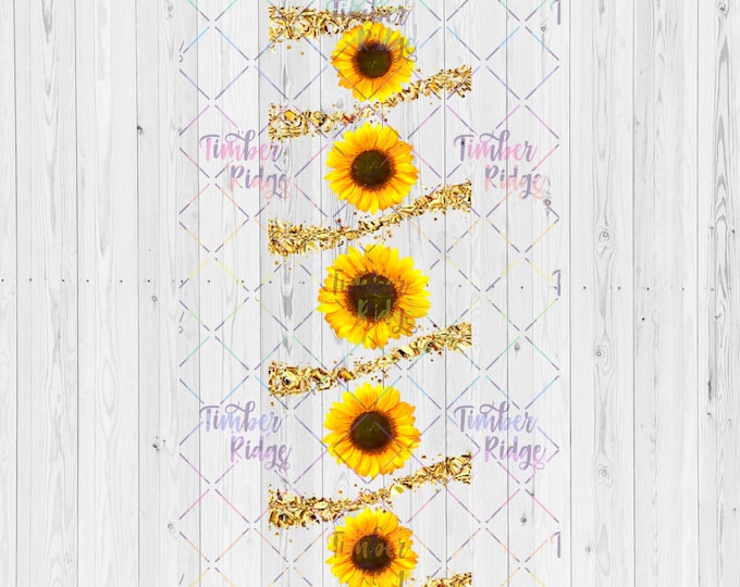 UV DTF Sunflower Pen Wraps | Printed Pen Wraps White Sunflower Glitter Pen Wrap