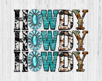 UV DTF Decals | Howdy Western Decal | Western Decal