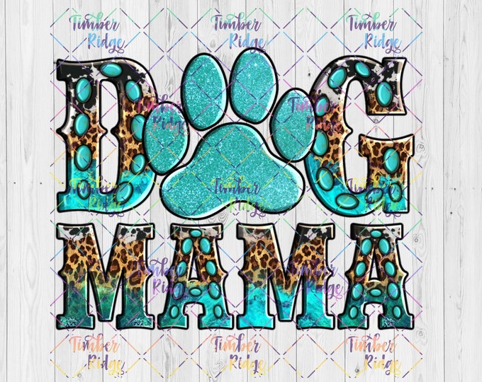 UV DTF Decals | Dog Mama Rainbow Leopard Tumbler Decal