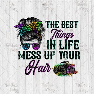 UV DTF Decal | Best Things Mess Up Your Hair | Tumbler Decals | Glass Can Sticker | UV Decal