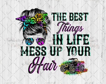 UV DTF Decal | Best Things Mess Up Your Hair | Tumbler Decals | Glass Can Sticker | UV Decal