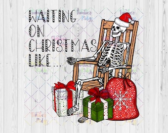 UV DTF Decal - Waiting on Christmas - Christmas Tumbler Decal