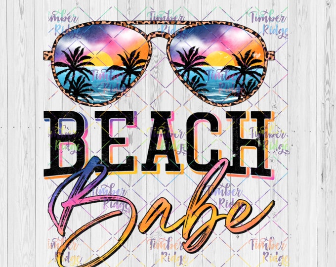 UV DTF Decal | Beach Babe Decal | Tumbler Decal | Summer Sticker