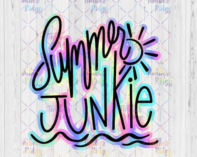 UV DTF Decal | Summer Junkie Decal | Summer Junkie Sticker