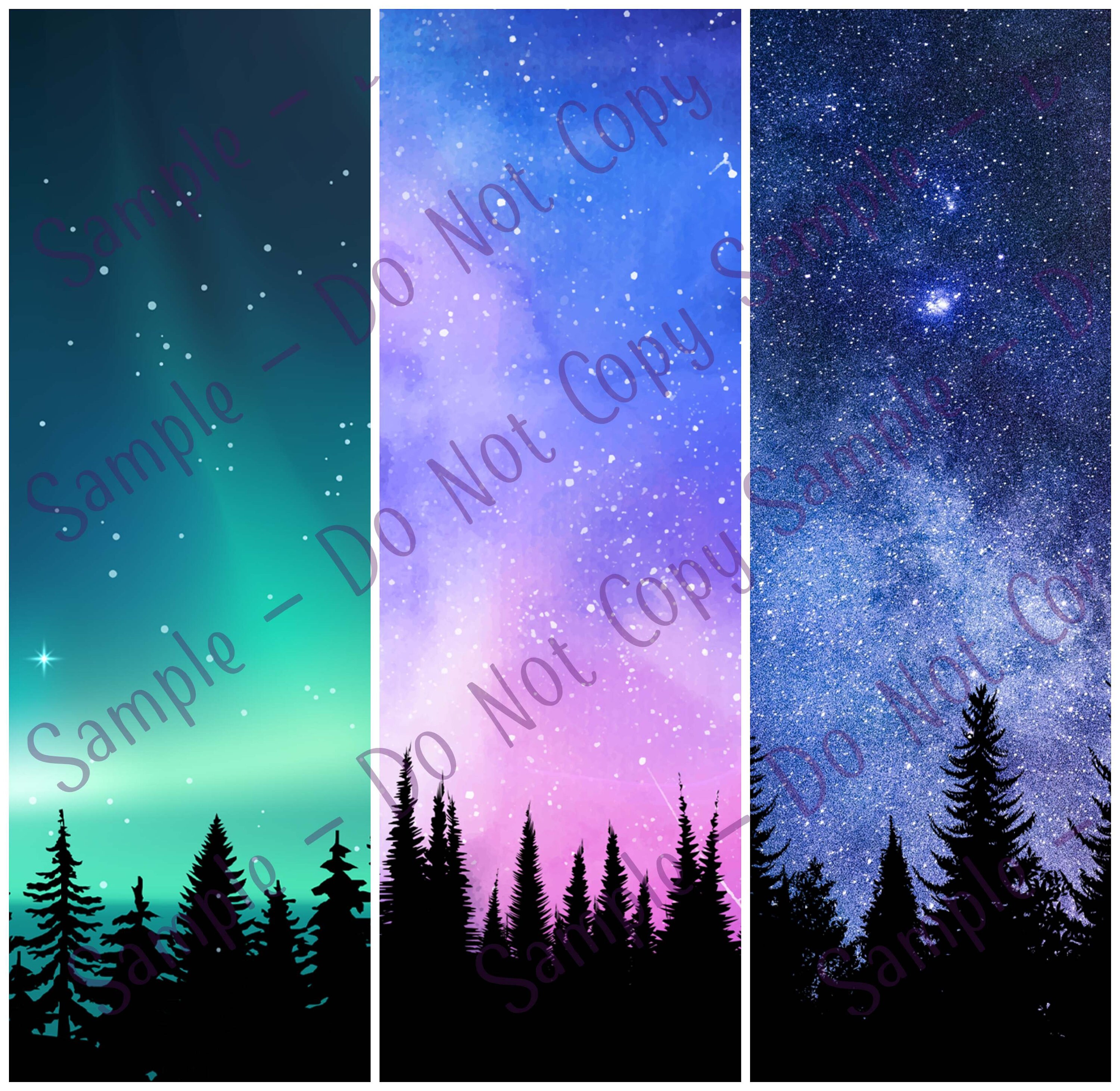 Northern Lights Clear Cast Pen Wraps | Epoxy Pen Wrap | Glitter Pen W…