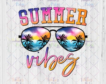 UV DTF Decal | Summer Vibes Decal | Summer Sticker