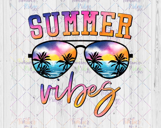 UV DTF Decal | Summer Vibes Decal | Summer Sticker