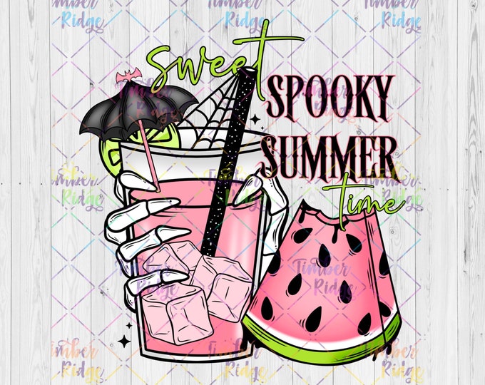 UV DTF Decal Watermelon Spooky Summer | UV Tumbler Decal