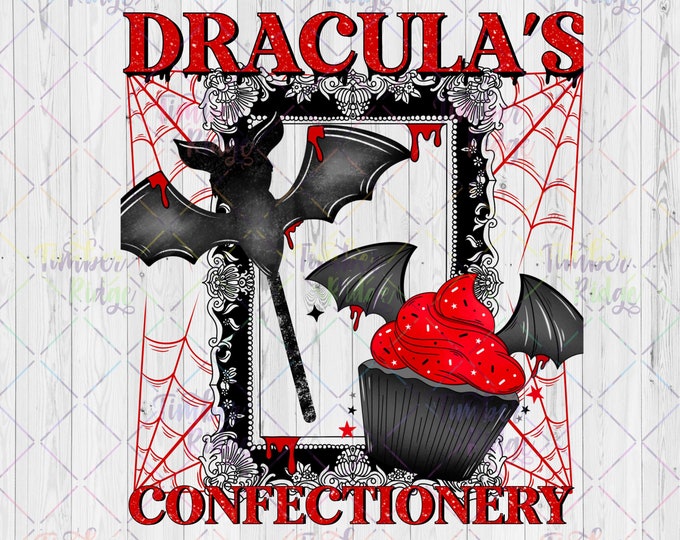 UV DTF Decal Dracula's Confectionery Tumbler Decal