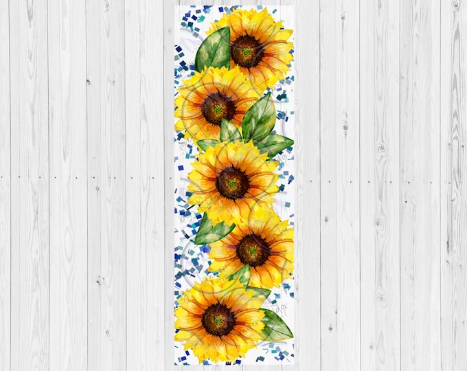 UV DTF Pen Wraps | Sunflower Pen Wrap | Printed Pen Wrap