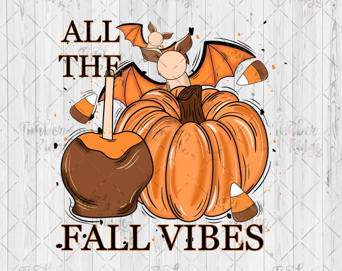 UV DTF Decal Fall Vibes Decal , Fall Vibes Tumbler Decal , Fall Tumbler Decal