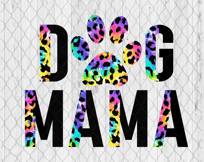 UV DTF Decals | Dog Mama Rainbow Leopard Tumbler Decal