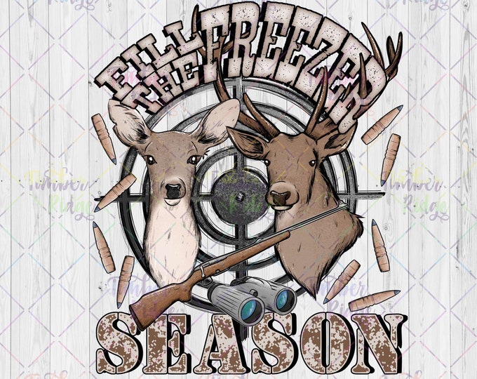 UV DTF Fill the Freezer Season Deer Hunting Tumbler Decal