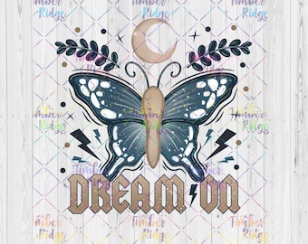 UV DTF Dream On Butterfly Decal | UV Tumbler Decal | Tumbler Decal