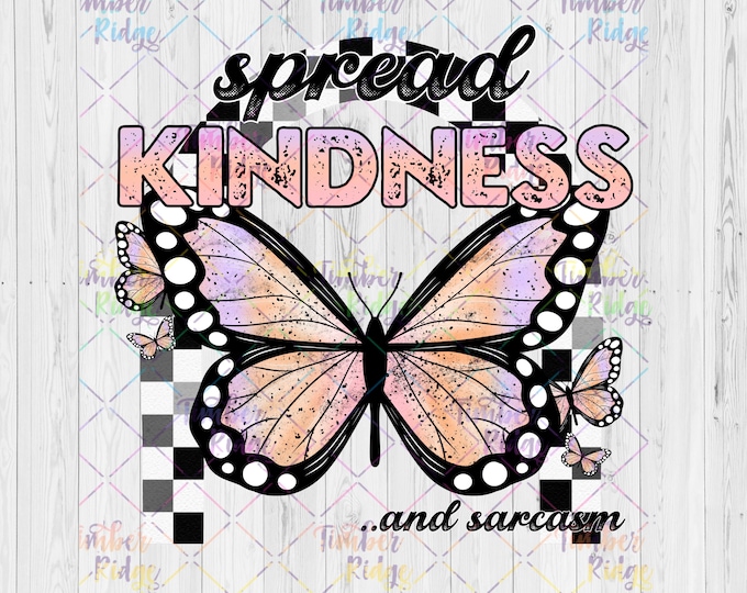 UV DTF Decal | Spread Kindness Butterfly Decal | Glass Can Decal | UV Decal