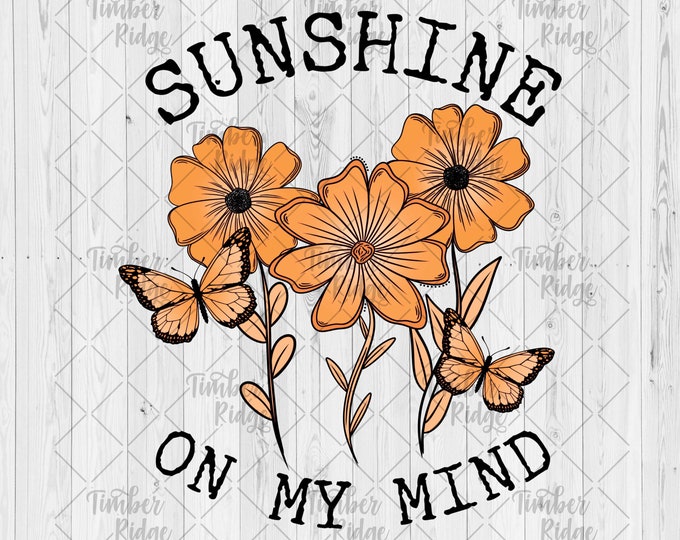 UV DTF Decal - Sunshine On My Mind - Tumbler Decal - UV Decal