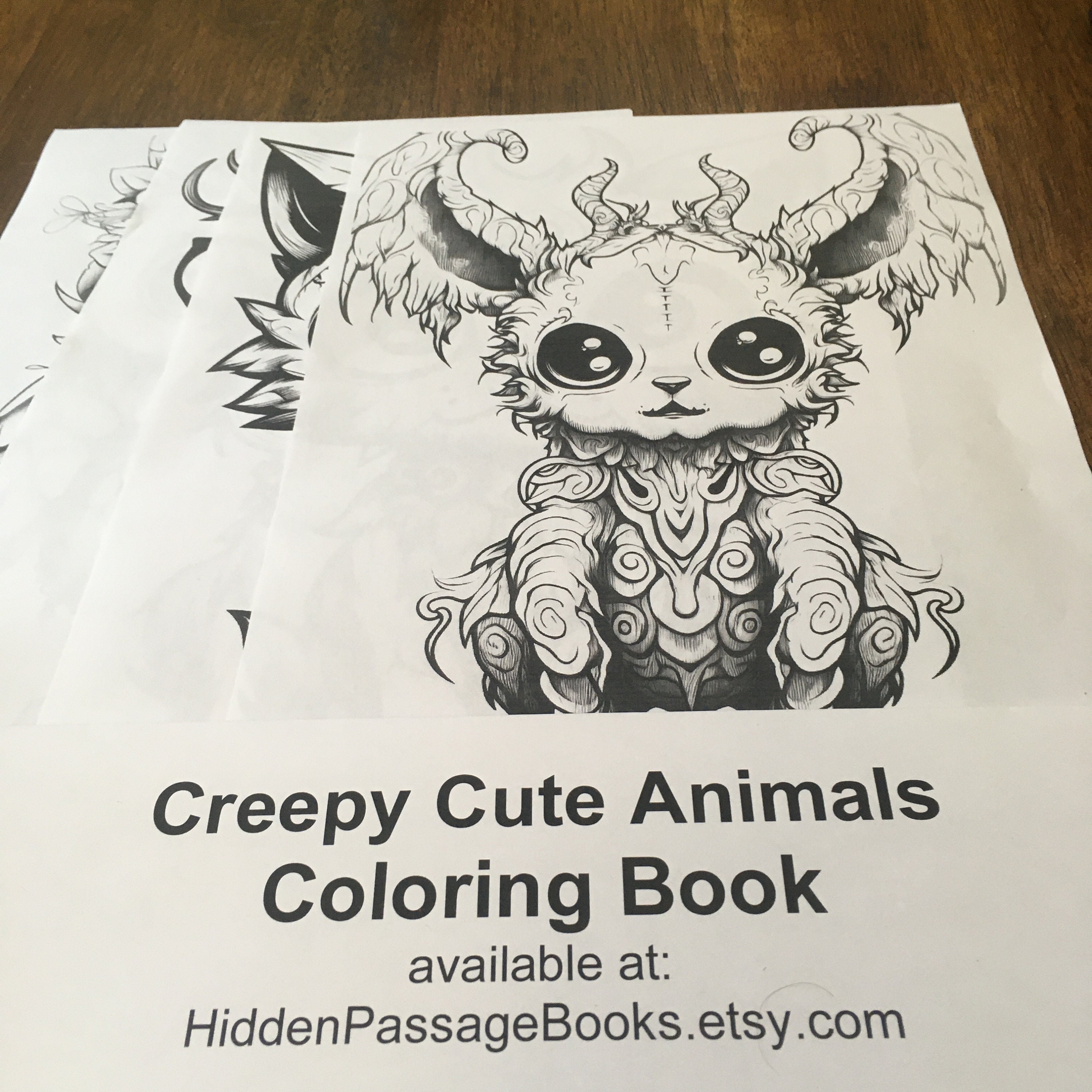 Creepy Cute Animals Coloring Book – 32 Whimsical Creatures to Print ...