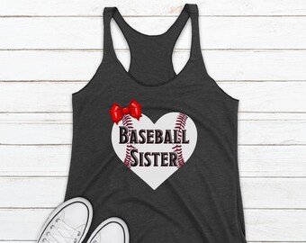 Baseball Sister Tank Top * Baseball Sister T-Shirt * Baseball Sister Tee * Baseball Family * Fun Tank Top For Sister * Fun Baseball Tank Top